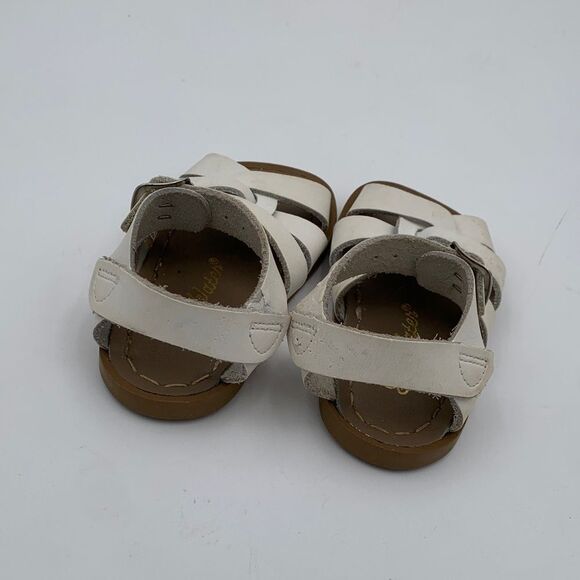 Saltwater white classic leather summer sandals size 4 - Picture 5 of 9